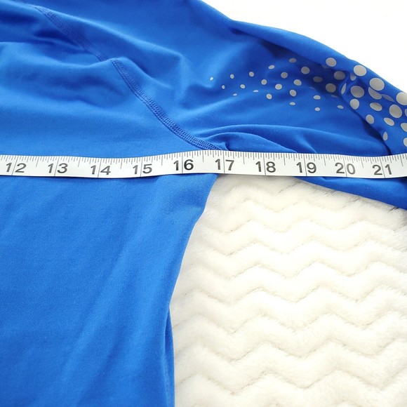 Gapfit Reflective Pullover Half Zip Activewear Bristol Blue Thumbhole Size Small - Picture 3 of 12